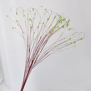 Branches de saule artificielles avec bourgeons verts et bruns, fleurs pour arrangements floraux, décoration intérieure - Product Image 1