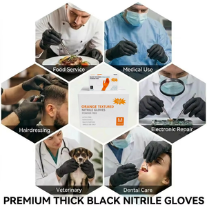 Toptan Çimento Eldivenleri 10mil Turuncu Nitril Eldivenler Elmas Dokulu Tek Kullanımlık Ağır Hizmet Tipi Endüstriyel Kalite Toplu Paket Kutu - Product Image 6