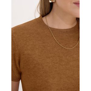 Pull à manches courtes pour femme FOXA, 100% laine, pull décontracté pour le travail, le bureau, l'été, le printemps, le début de l'automne - Product Image 5