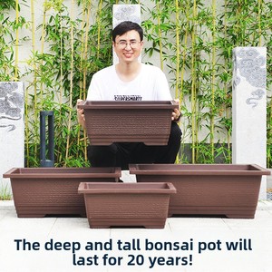 Pots et jardinières <span class=keywords><strong>en</strong></span> plastique de haute qualité P452, décorations de jardin d'extérieur, grand <span class=keywords><strong>pot</strong></span> rectangulaire pour plantes vertes - Product Image 2