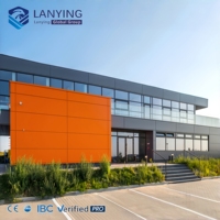 Edificio de Oficinas con Estructura de Acero Sostenible Personalizado, Complejo Comercial Moderno con Paneles PIR