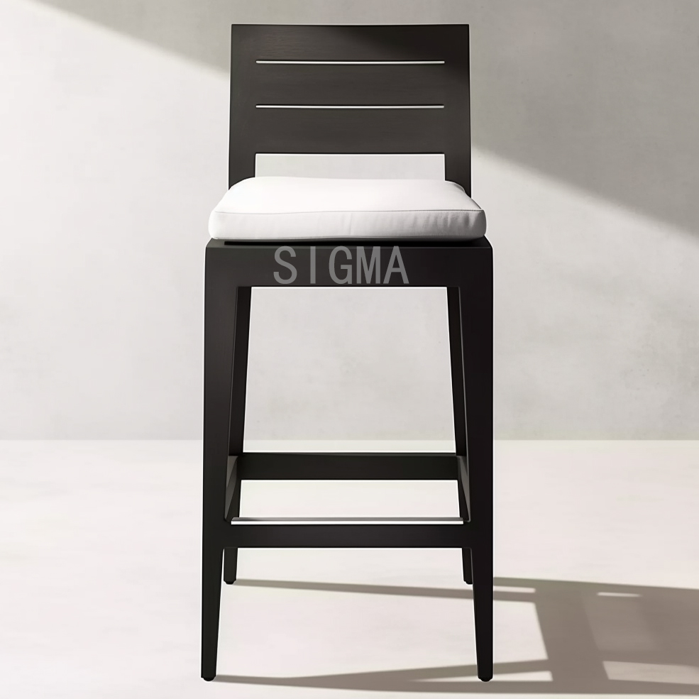 Manufacturer New Design Wholesale High Quality Metal Aluminum Frame Base Set Centre Dining Table Rectangle Aluminium Chair