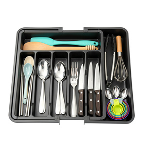 Large Utensil <b>Drawer</b> <b>Organizer</b> Expandable Silverware <b>Organizer</b> for <b>Kitchen</b> <b>Drawer</b> Adjustable Cooking - Product Image 1