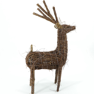 <span class=keywords><strong>Cerf</strong></span> en <span class=keywords><strong>bois</strong></span>/rattan, YS21-047 - Product Image 1