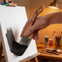 Ensemble de pinceaux de peinture industriels DIY de haute qualité, personnalisables, avec manche ergonomique en bois pour un polissage et une peinture efficaces