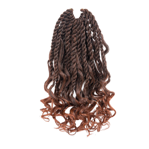 14 inch Boho <span class=keywords><strong>Havana</strong></span> <span class=keywords><strong>Twist</strong></span> Crochet hộp Bím Tóc Ngắn <span class=keywords><strong>Bob</strong></span> 12 rễ cho Ombre Nâu tổng hợp nhiệt độ cao sợi bện tóc - Product Image 5