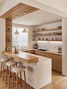 ארונות מטבח מותאמים אישית ארונות אחסון מודרני קטן ריהוט מלא סטים שטוחים אי מטבח - Product Image 6