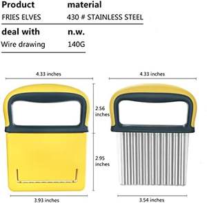 Cortador de Patatas Onduladas Manual de Acero Inoxidable, Nuevo y en Oferta, para Patatas Fritas y Chips - Product Image 6