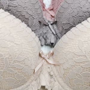 Pushup Bra Gathering Underwire Lace and Bowknot Fancy Straps Ropa interior suave y transpirable para todas las estaciones Sujetador de alta calidad - Product Image 6