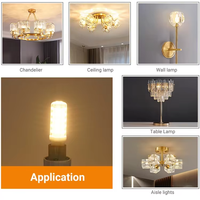 Ampoule LED G9 4,8W T4 G9 à double culot pour lustre 220V-240V 530LM pour éclairage domestique non dimmable