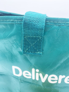 Bolsa térmica tejida con aislamiento de logotipo personalizado para comida, <span class=keywords><strong>supermercado</strong></span>, entrega de comestibles, patrón impreso, uso en la playa, bolsa de almuerzo promocional - Product Image 4