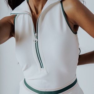 Jupe de tennis respirante en Spandex/Coton pour femme, vêtement de golf côtelé de qualité, séchage rapide, design exclusif, logo OEM moderne - Product Image 4