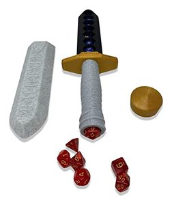 DND-soporte de dados para mazmorras y dragones, caja de dados de sable y espada, regalo de Color personalizado - Product Image 4