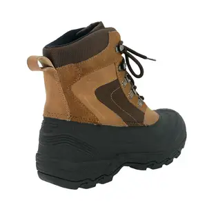 Individuelle Winter-Outdoor-Leder warme braune wasserdichte Schneestiefel für Herren