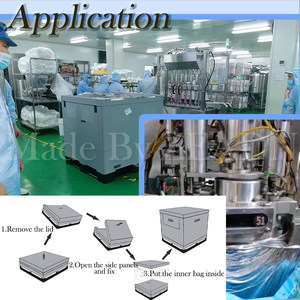 1000 lít nhựa IBC sữa rượu bia nước trái cây dầu có thể gập lại doanh thu <span class=keywords><strong>container</strong></span> đóng mở IBC hộp - Product Image 5