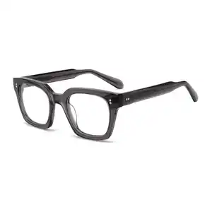 유행 큰 크기 렌즈 안경 모델 1930 전체 림 광장 두꺼운 Aceate 광학 프레임 남성 클래식 안경