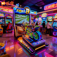 Máquina de Juego de Carreras de Motos Futuristas, Simulador de Arcade, Gabinete de Acero Resistente con 12 Meses de Garantía para FEC