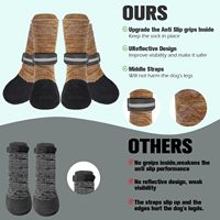 Chaussettes imperméables antidérapantes pour chien, protection des pattes pour l'hiver, pour chiens de taille moyenne et grande, confortables et offrant une bonne adhérence pour l'extérieur