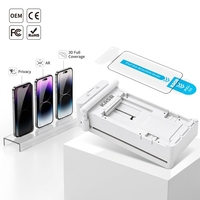 Protection d'écran pour iPhone 15 Pro Max, verre trempé 9H, couverture intégrale, anti-traces de doigts, pour machine d'installation automatique
