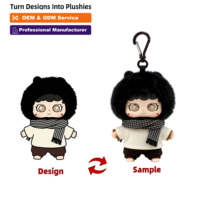 Fabricant de jouets en peluche, porte-clés en PVC/coton pour garçons avec rembourrage en coton PP, design personnalisé