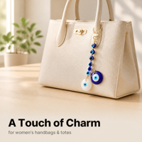 Hot Selling Evil Eyes Beads Keychain Cat Amulet Car Bag Charms Glass Evil Eye Jewelry Pendant Good Luck Charms for Car Bag Decor