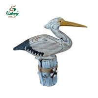 Oiseau de mouette en bois sculpté à la main, artisanat artistique en usine, décoration, 5 à 15 ans