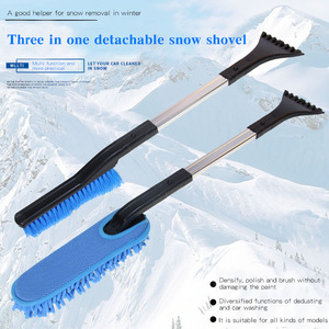 3in1 hợp kim nhôm Chenille xe tuyết xẻng xe Băng <span class=keywords><strong>scraper</strong></span> với bàn chải - Product Image 2