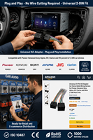 Harness Kabel Radio Stereo Mobil Universal 24-Pin ISO Adapter 2-DIN Tembaga Berlapis Timah IP67/IP68 12V/24V