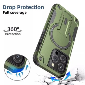 เคสโทรศัพท์กันกระแทกพร้อมขาตั้งแบบซ่อน สำหรับ iPhone 17 Pro Max, ใช้ได้กับ iPhone 16/14  ฝาครอบป้องกันแบบเต็มตัว - Product Image 3