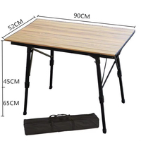 Table pliante portable d'extérieur pour œufs enroulés, hauteur réglable, table de camping pliante avec sac de rangement