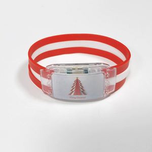 Bracelets en silicone lumineux à LED avec logo personnalisé, bracelets à breloques clignotants pour les fêtes et les concerts - Product Image 6