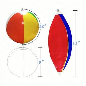 Ballons de plage gonflables personnalisés pour enfants et adultes, 12 pouces, jouets de plage en vrac pour jeux aquatiques, décorations pour fêtes de piscine d'été, fournitures - Product Image 2