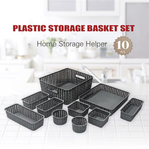 Ensemble de 10 paniers de rangement en plastique écologiques pour tiroirs, idéal pour la cuisine, le bureau et la chambre - Product Image 3