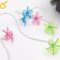 Untuk Dekorasi Natal Pernikahan Luar Ruangan Tahan Air Bersertifikat IP44 Lampu Bunga Berbentuk Hati Merah Lampu LED String Fairy Lights