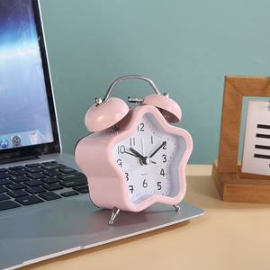 Reloj despertador clásico de diseño moderno de 3 pulgadas con dos campanas y puesta de sol para personas que duermen mucho a un precio competitivo, reloj de escritorio - Product Image 1
