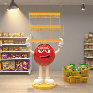 Présentoir à collations créatif-Étagère en forme de personnage de dessin animé pour la décoration de magasin et la promotion de produits - Product Image 1