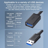 Xput Hochgeschwindigkeits-USB 3.0 Typ A Stecker auf Buchse Kurzes Verlängerungskabel 0,5M 1M 1,5M 2M 3M 5M Verschiedene Längen für USB-Peripheriegeräte
