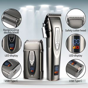Pritech Draadloze Haarsnijmachine Oplaadbare Baardscheerapparaat Professionele Tondeuse Met Draadloos Opladen - Product Image 2
