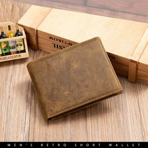 Custom Bifold Leather <b>Wallet</b> RFID Blocking Genuine Leather <b>Wallet</b> Men's Credit Card <b>Holder</b> - Product Image 5