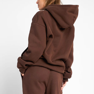 Sudaderas con capucha de algodón personalizadas de peso pesado Jersey de hombro caído de gran tamaño Streetwear Sudadera con capucha unisex Fabricante de alta calidad - Product Image 2