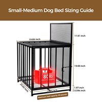 Massives Edelstahl-Hunde- & Katzenbett 5-fach Höhenverstellbares Erhöhtes Haustierbett für den Innenbereich in Schlaf- & Wohnzimmern