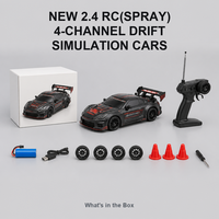 Voiture RC 2.4G rechargeable avec pulvérisation, phares et simulation de drift, véhicule de course 4x4 pour enfants