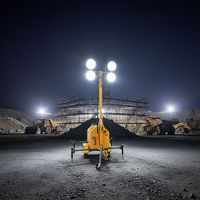 Nouvelle tour d'éclairage mobile de type remorque à LED diesel avec indice de protection IP65 pour l'éclairage routier et aéroportuaire