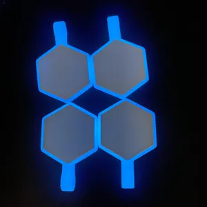 OKSILICONE gratis sampel pesona neon terukir untuk hewan silikon bersinar dalam warna biru gelap silikon qr kode pet id tag