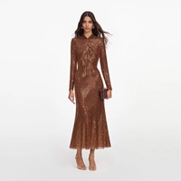 Robe Bettergirl 2026 Nouveautés à Col Montant, Découpes Torsadées et Manches Longues, Ornée de Strass Thermocollés
