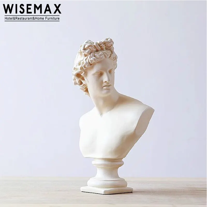WISEMAX FURNITURE resin european david venus statue art decor resin crafts figurine ornaments for home hall table top decoration