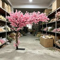 Grand arbre artificiel de fleurs de cerisier rose personnalisé en soie, écologique et durable, pour mariage, remise de diplôme, Noël, Nouvel An, Pâques
