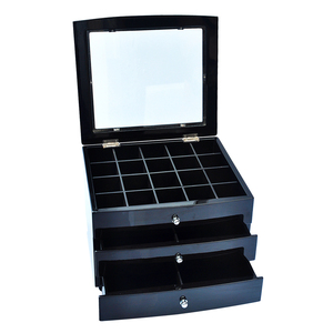 Factory price new design handmade jewelry ring balsa wooden ring square shape retail gift box packaging