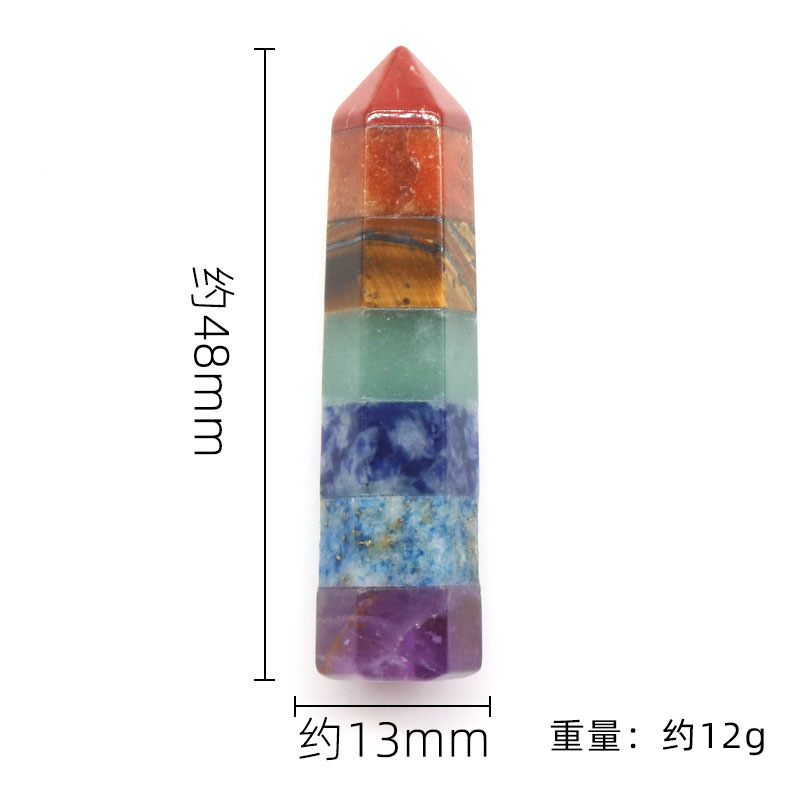 Colonne hexagonale à pointe unique 12X48mm sans trous