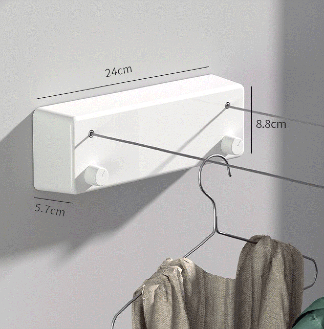 Double rope [white] [free stretchable 4.2m]